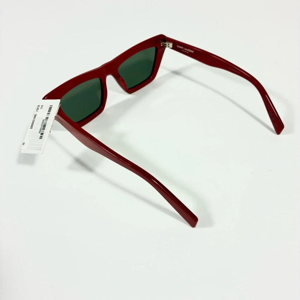 Saint Laurent 52mm Cat Eye Sunglasses Red SL 467 NEW